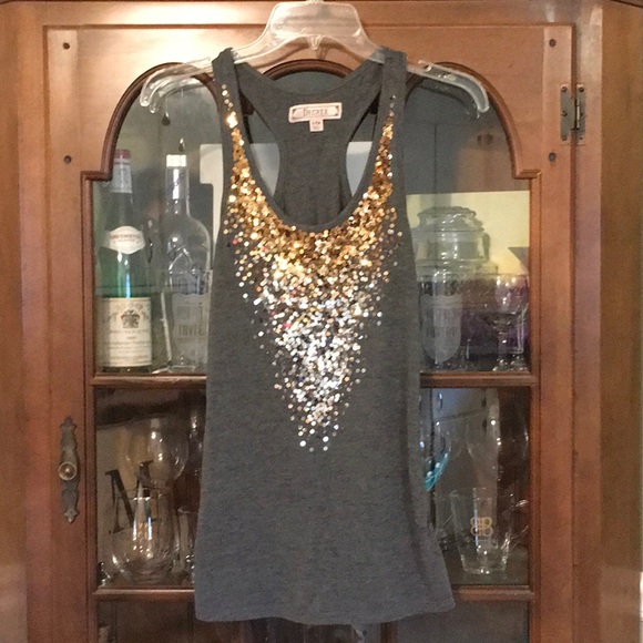 Gold and Silver Decree Halter Tank Size Small - Picture 4 of 8